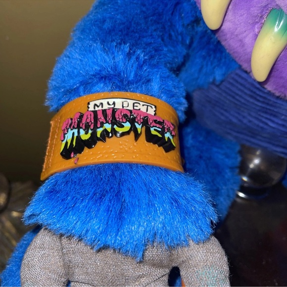 Vintage My Pet Monster 2001 Toymax Talking Plush With Cuffs Plush Tested - Picture 4 of 16